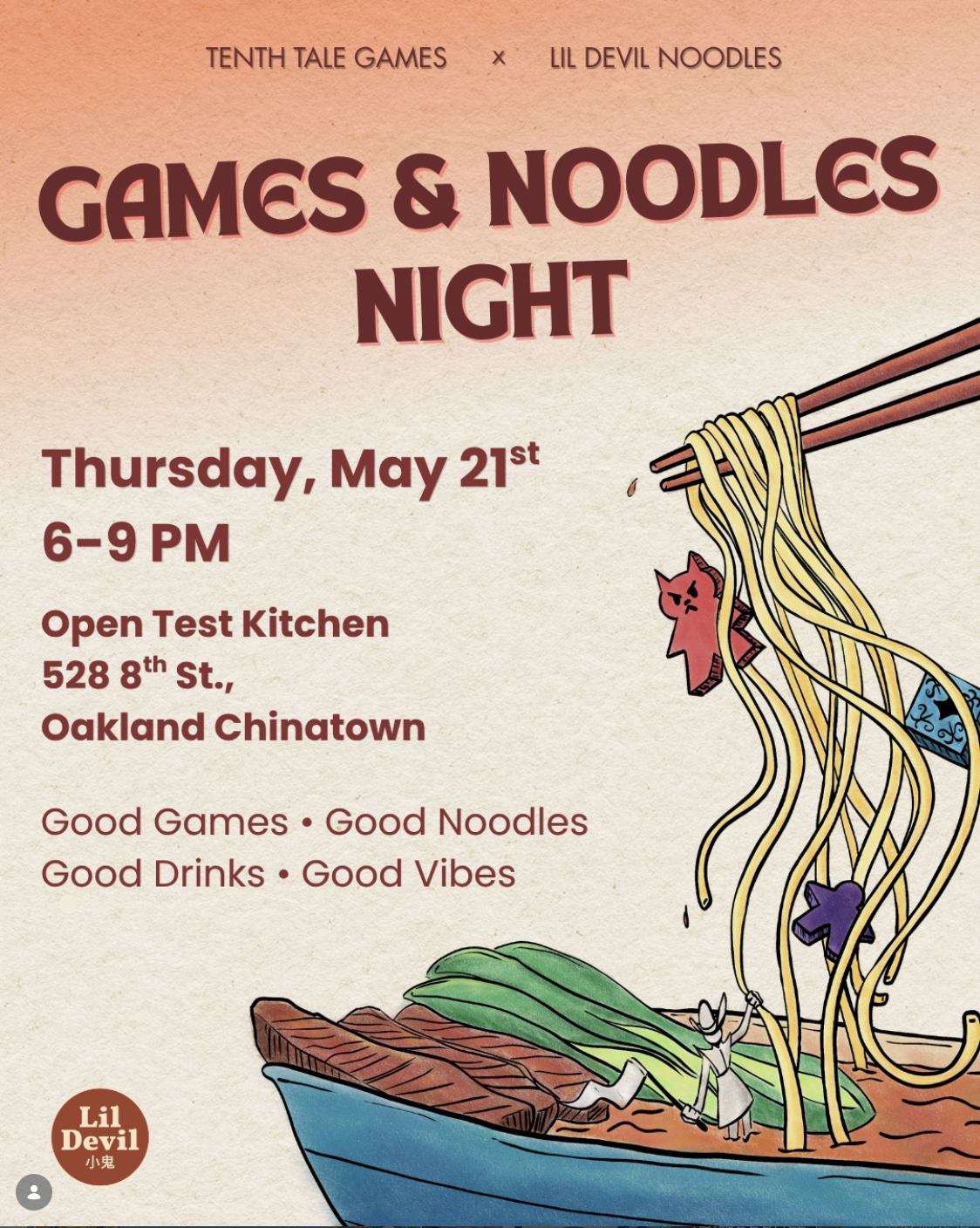 5.21: Game Night with Lil Devil Noodles and Tenth Tale Games
