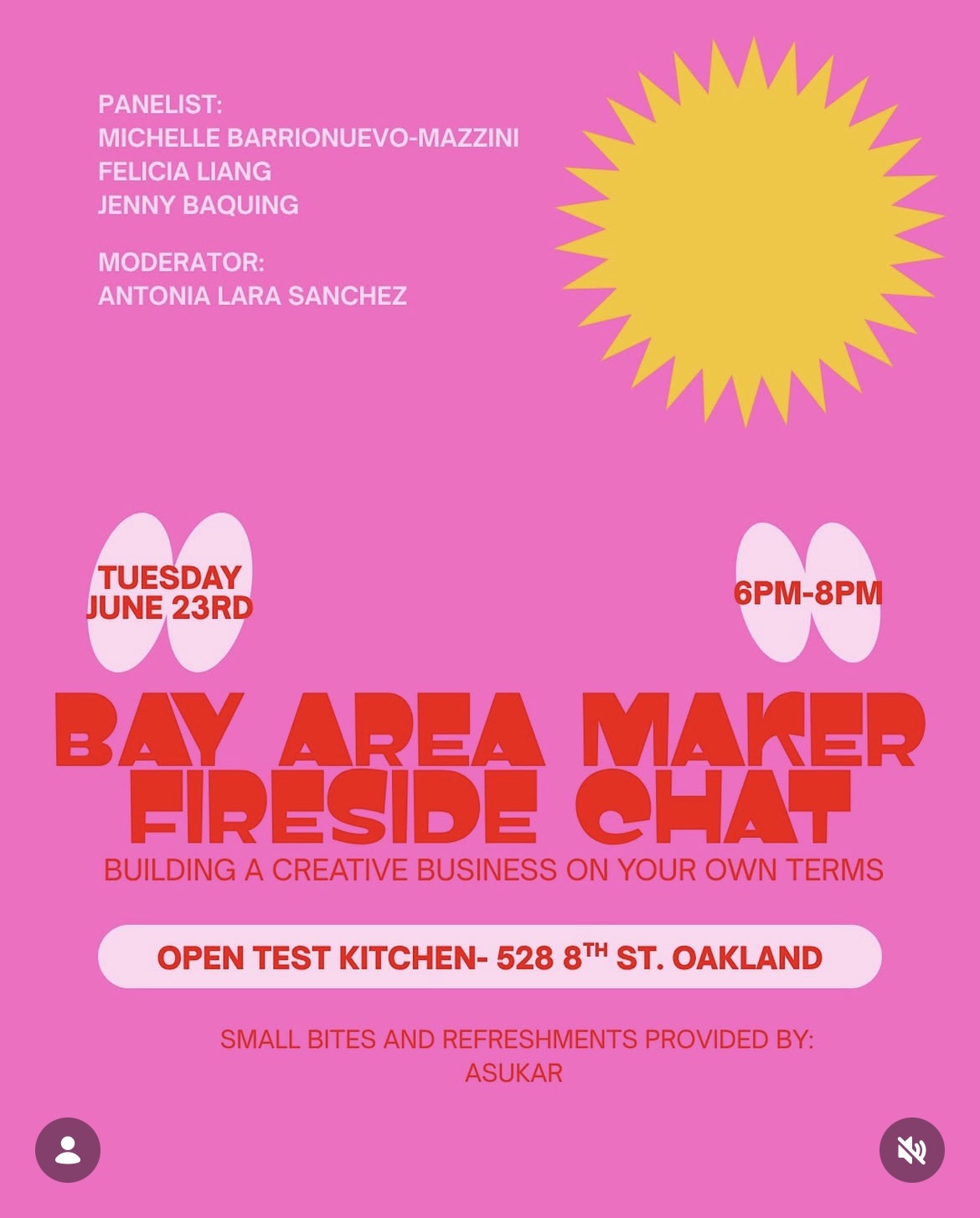 6.23 – Bay Area Maker Fireside Chat, 6p – 8p