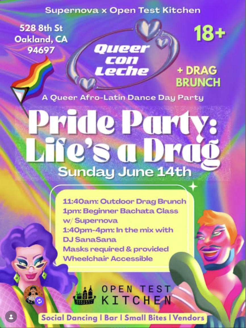 6.14 Queer con Leche Pride Party with Supernova, 12P – 4P