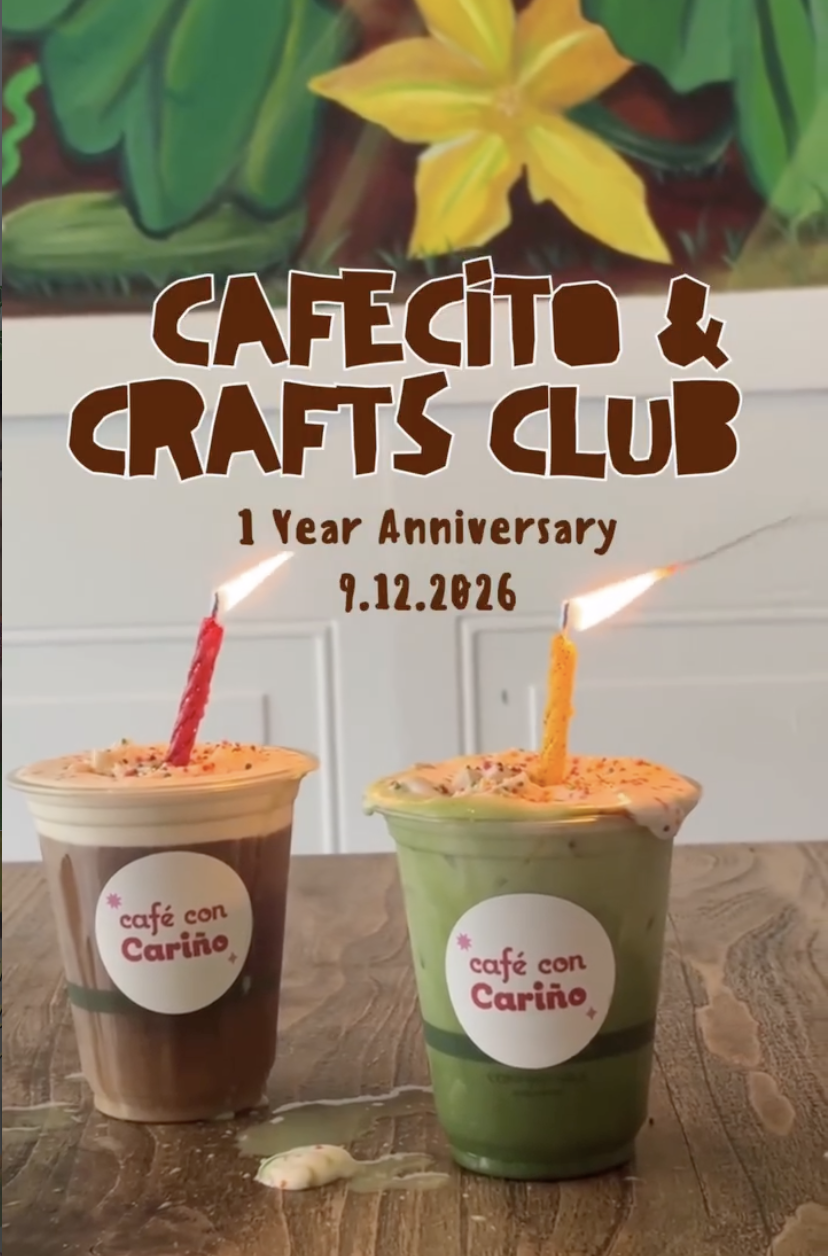 9.12 – Cafécito and Crafts by That Art Party and Café con Cariño, 11A – 2P